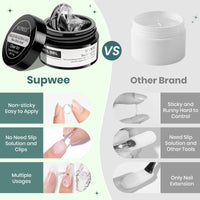 SUPWEE Solid Builder Gel fo Nails, Clear Aurora Green 3D Gel Nail Art 2 Colors Sculpting Gel for Nail Extension Gel Carving Nail Strengthen Hard Gel DIY Nail Art Salon At Home