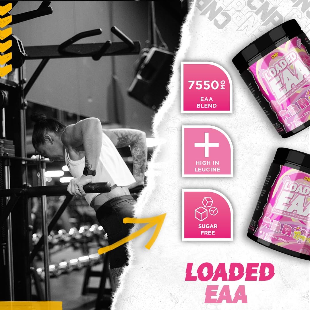 CNP Professional Loaded EAAs, Essential Amino Acids, BCAAs, Muscle Repair & Recovery Powder, 300g / 100g and 30/10 Servings, 12 Delicious Flavours (Pink Lemonade, 300g)