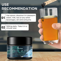 Shilajit High Potency Purified Himalayan Shilajit Resin with Bioavailable Fulvic Minerals & Humic Acid, Vegan, Replenish Energy and Immune Support, 60g (Pack of 2)