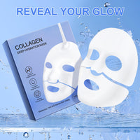 Tamiodfo Bio Collagen Face Mask, Intense Hydration, Soothing & Hydrating Overnight Hydrogel Mask, Reduce Fine Lines & Wrinkles, Pore Minimizing, Elasticity Improvement, Anti Aging and Rejuvinating Sheets 6pcs