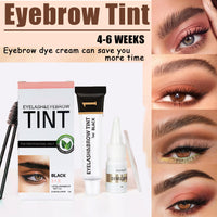 DMQ 2-In-1 Tint Kit,Black Eyebrow,Eye Lash Tint Kit,Eyelash Dye Kit Black Natural Eyebrow And Eyelash Tint,Eye Brow Dye,Black Lash Tint,Instant Color-Last 8 Week&Full Brows