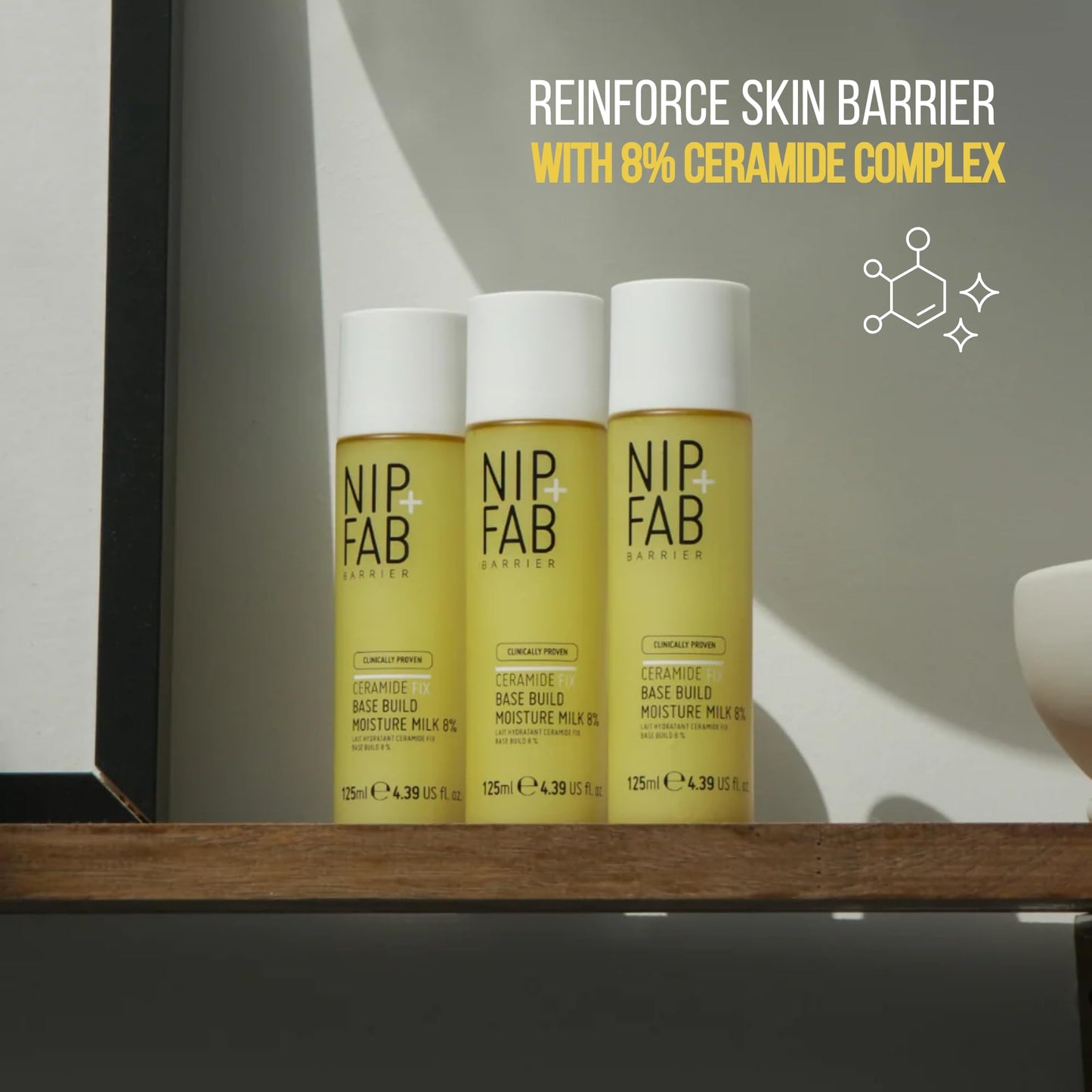 Nip+Fab Ceramide Fix Moisture Milk, 8% Milky Toner, 125 ml