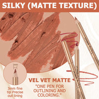 Anmahe 12pcs Lip Liners Set,Matte Lipstick Lip Liner Pencil,Longwear Smooth Lip Pencil,Smooth and Long-Lasting Lip Pencil Liner,Creamy Lip Liner,High Pigmented Waterproof Natural Lip Makeup