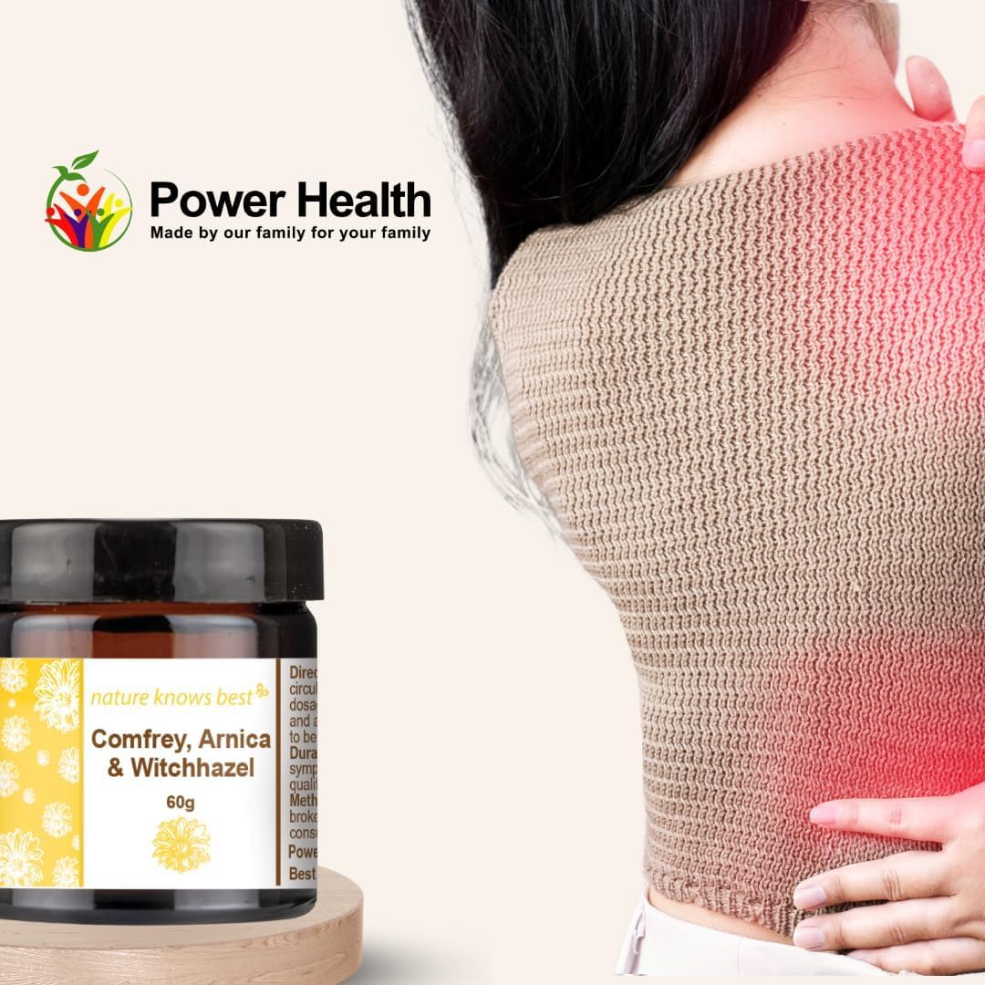 Nature Knows Best Comfrey, Arnica, Witch Hazel and Vitamin E Balm (Pack of 3) | 3 x 60g of Premium Muscle Balm with Comfrey, Arnica, Witch Hazel and Vitamin E