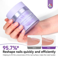 SAVILAND Pro Builder Nail Gel Kit Ultra Hard: Air Cushion Design Clear Hard Gel for Nails Castor Oil VE Gel Builder for Nails with Nail Forms Nail Brush for Nail Strengthening Nail Extension Nail Art