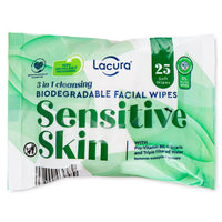 TRIZINGA Lacura Sensitive Skin Facial Wipes 25 Pack