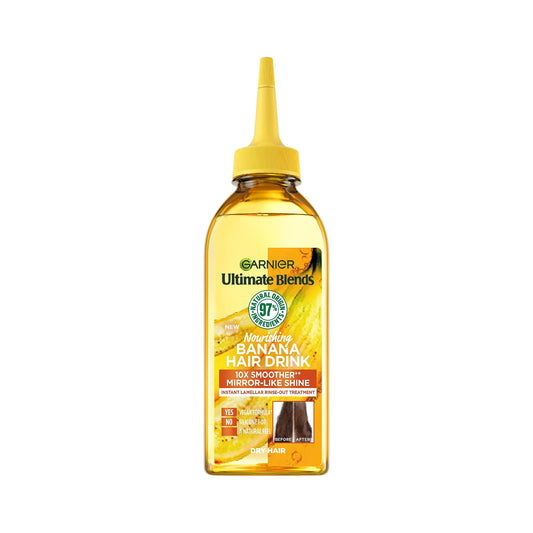 Garnier Instant Lamellar Water, Rinse-Out, Liquid Conditioner, For Dry Hair, Ultimate Blends Nourishing Banana, Hair Drink, 200ml