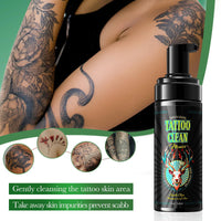 CTUBLIAUNX Tattoo Foaming Cleanser, Tattoo Aftercare Cleansing Foam, Tattoo Clean Soap, Moisturizing & Colour Protection, 150ml