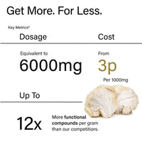 Andinn Organics Organic Lions Mane Mushroom Powder | 12X Strength | 3 Month Supply | Dual Extract Powder 23:1 | 6000mg | NGF | 1% Hericenones | 20% Polysaccharides