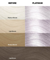 Crazy Color Metallic Platinum Semi-Permanent Hair Dye. Highly Pigmented Purple Toner Conditioning & Oil Nourishing Vegan Formula | No Bleach or Ammonia | 100ml