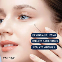 RAZUYEN Under Eye Cream For Dark Circles, Puffiness and Wrinkles, Hyaluronic Acid + Peptide + Caffeine Eye Cream Anti Aging, Hydrating Eye Care, 20ml/0.67 fl oz
