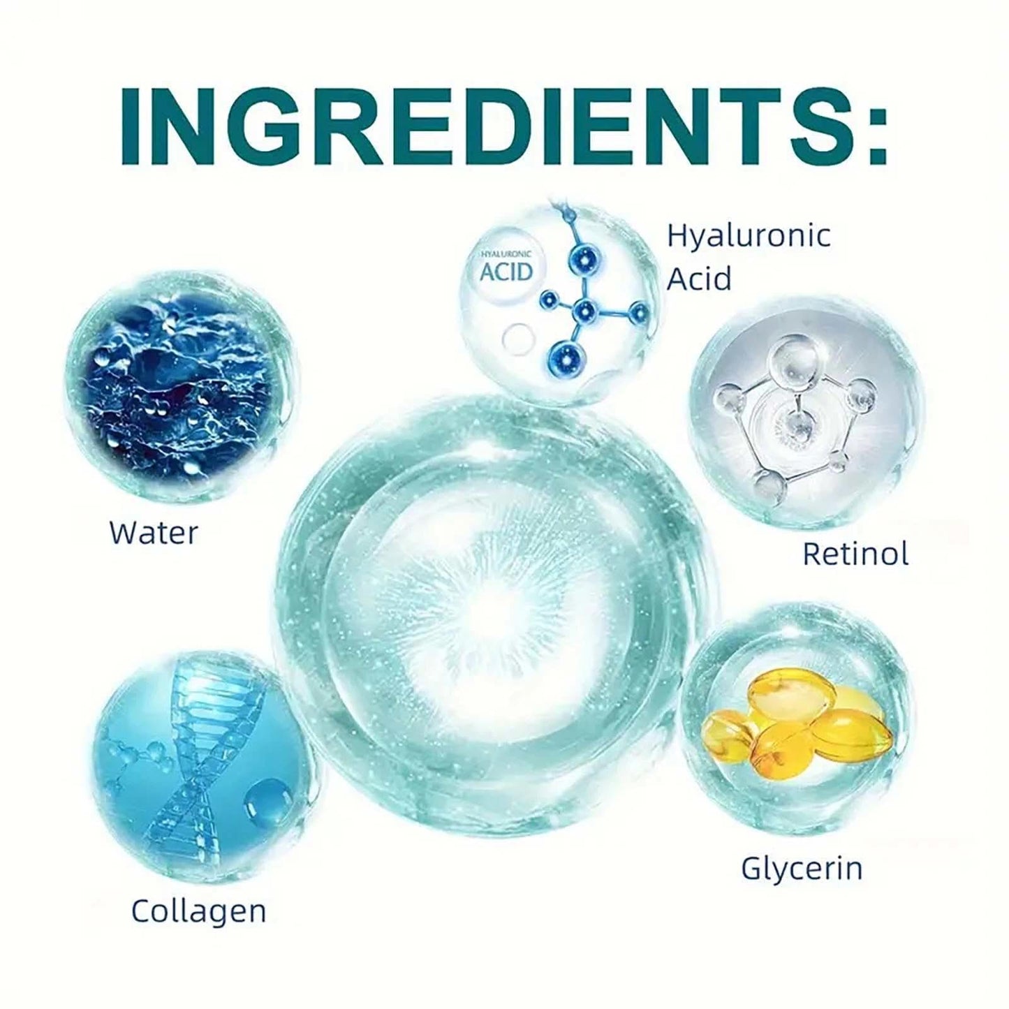 Advanced Retinol Collagen Face Cream with 5% Hyaluronic Acid – Anti-Aging & Anti-Wrinkle Formula to Reduce Fine Lines, Lift & Firm Skin. 24-Hour Hydration for a Youthful Glow. Suitable for Most Skin