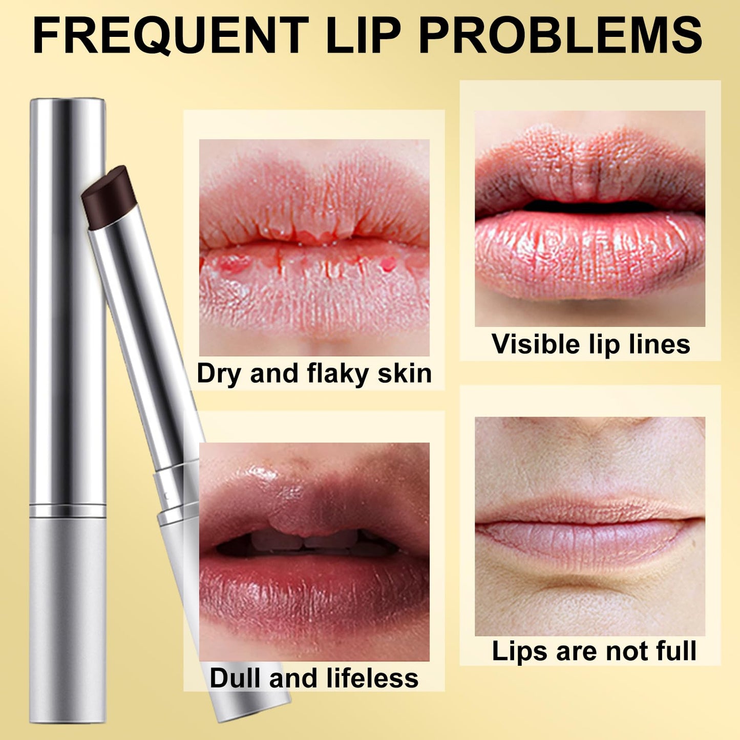 ISBEAUSOLS Dark Honey Lip Balm - Tinted Lip Balm - Long-Lasting Moisturising Lip Products - Lip Care For Repairing Lip Lines And Prevents Dry Cracked - Holiday Essentials For Women - Color Organic Lip Balm