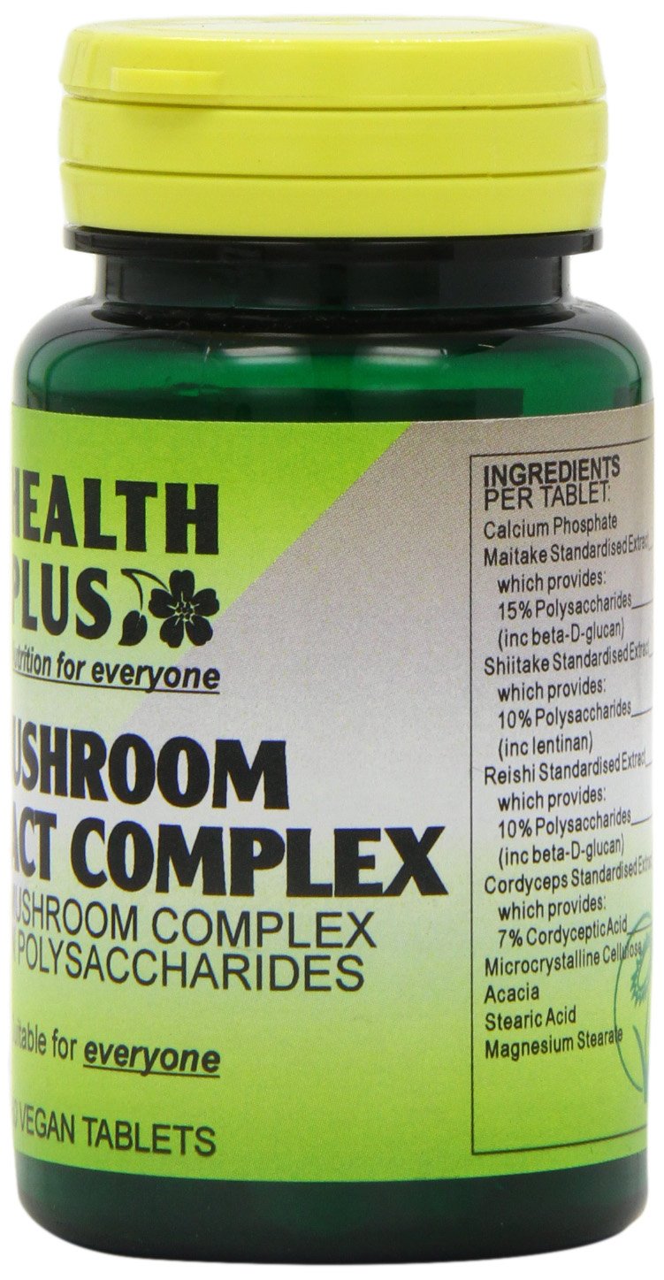 Health Plus Mushroom Extract Complex General Well-being Supplement - 60 Tablets