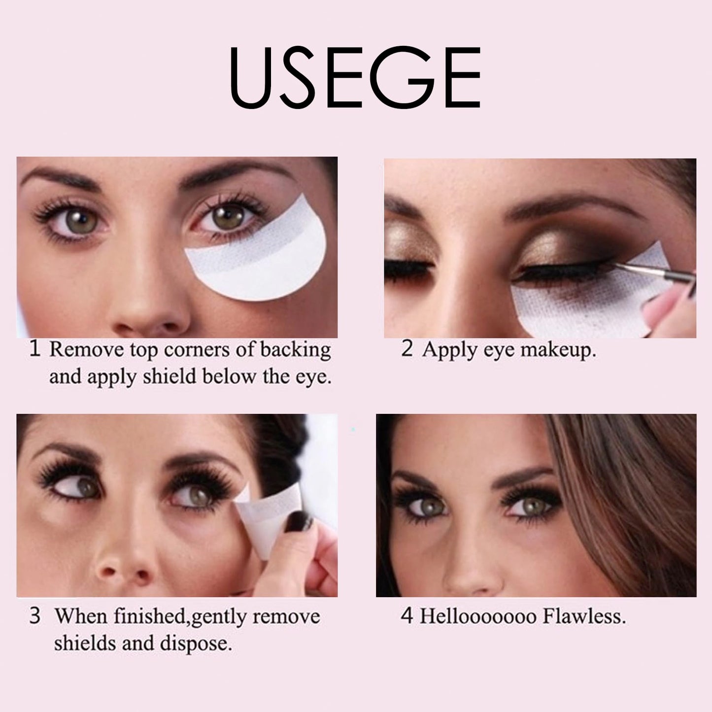 HAORQEE 30 PCS Eyeshadow Pads Eyeliner Tape Eye Make-Up Shield Protector Eye Shadow Stencil Tool for Women Eye Makeup, Eyelash Extension