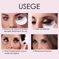 HAORQEE 30 PCS Eyeshadow Pads Eyeliner Tape Eye Make-Up Shield Protector Eye Shadow Stencil Tool for Women Eye Makeup, Eyelash Extension