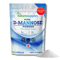 naturesupplies D Mannose Powder 150 g Pack - Pure D-Mannose for Natural Support - (NOT D Mannose Capsules or Tablets) GMO Free, Vegan Friendly, No Chemicals - High Strength Dmannose Supplement by Naturesupplies