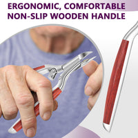 AONOLOVO Toenail Clippers Super Sharp, Professional Thick Ingrown Toe Nail Clippers for Men Women Elderly, Large Podiatrist Toenail Clippers Heavy Duty Nail Nippers Toenail Cutters