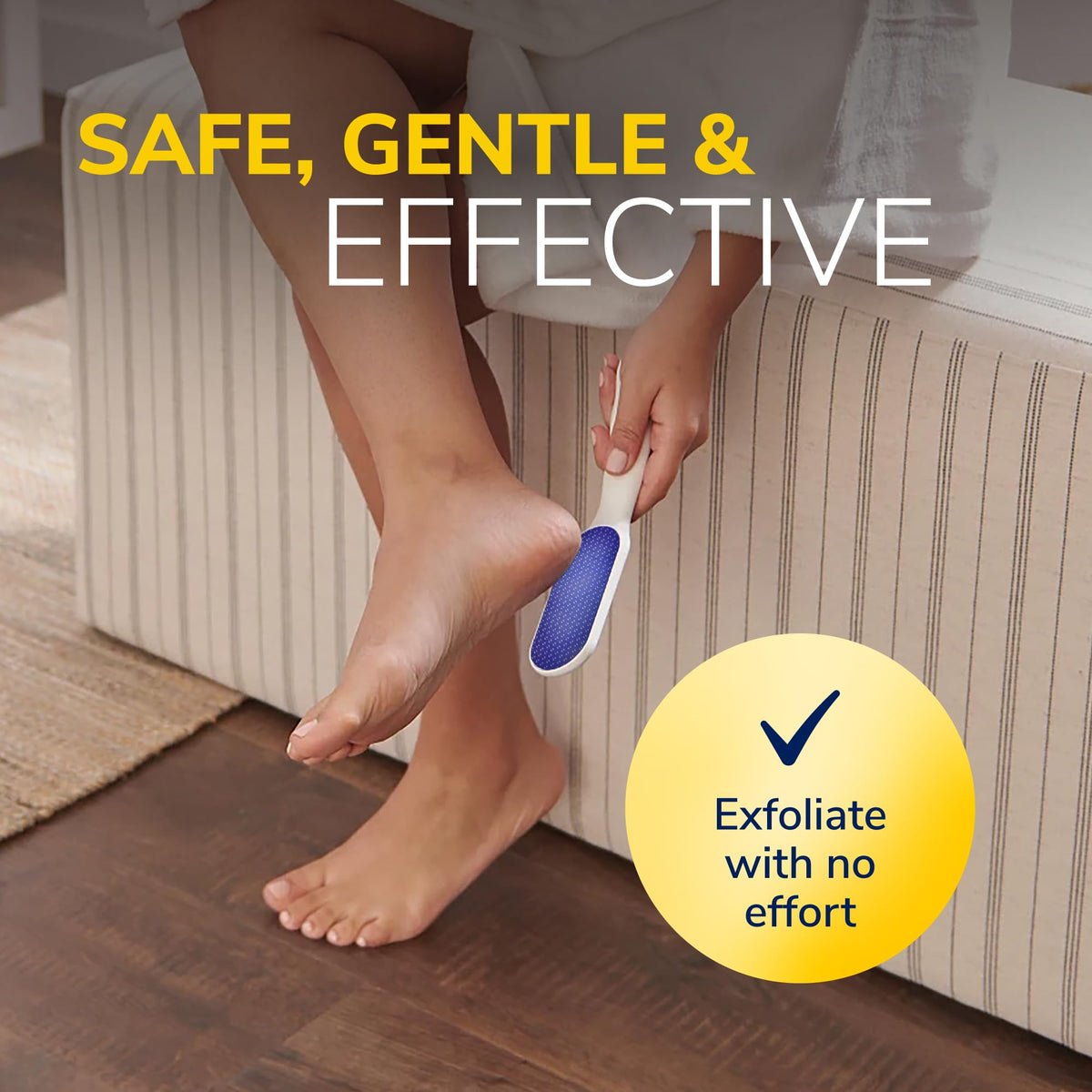 Dr. Scholl's Dr. Scholl’s Nano Glass Foot File - Immediately Removes Hard Skin on Wet or Dry Feet, Waterproof & Rustproof, Gentle Dead Skin and Callus Remover, Pedicure Foot Scrubber for Shower, Soft-Grip Handle