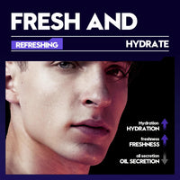 【PACK OF 6】mercham Sheet Face Mask for Men, Refreshing & Oil Control, Cleansing & Hydrating Sheet Masks Multipack, Mens Face Mask Skin Care Gift for All Skin Types - 25ml*6