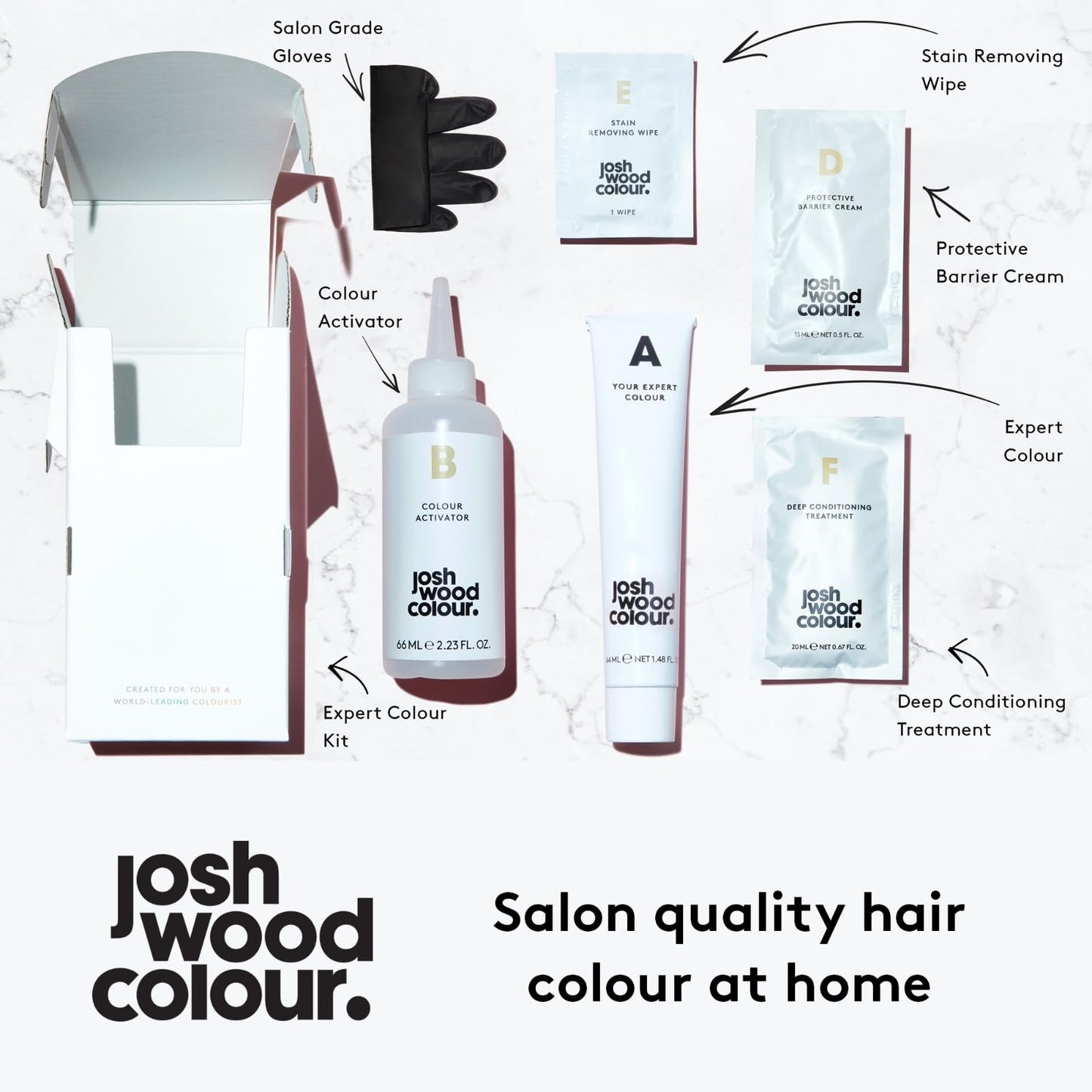Josh Wood Colour - Ammonia-Free Hair Dye - Permanent Hair Colour with 100% Grey Coverage - Vegan Friendly, Natural-Looking Results, Shiny & Hydrated Hair | 3.0 (Natural Black)