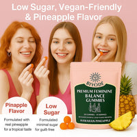 BIYODE Premium Feminine Balance Women’s Probiotic Gummies – Vaginal & Digestive Health Support – with Vitamin C for Immune Boost – Promotes Feminine pH Balance & Gut Flora – Vegan, Gluten-Free, Low Sugar