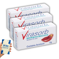 TDY Store 3 x 2g 5% Cold Sore Relief Cream (3 Packs) - Effective Treatment - TDY Bundle Including Cold Sore Care & Prevention Guide