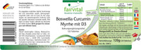 Fairvital | Boswellia Curcumin Myrrh with D3 - HIGH DOSAGE - 120 tablets