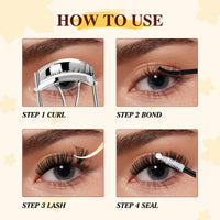 QUEWEL Lash-Clusters 320Pcs 60D+80D DIY Lash Extension Kit Mix 12-18mm Cluster-Lashes with Lash Bond and Seal and Lash Tweezer, Easily Create Thick and Charming Eyes at Home(60D+80D D MIX12-18 Kit)