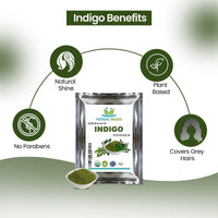 Herbal Magic's Organic USDA Indigo Powder for Hair, Herbal Hair Dye, Natural Hair Mask/Color - Free from Fillers & Preservatives -200g
