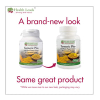 Health Leads ...Working With Nature Turmeric Capsules 1455mg with Curcumin and Black Pepper (3 Month Supply) High Strength Active Extracts | Clean British Supplements
