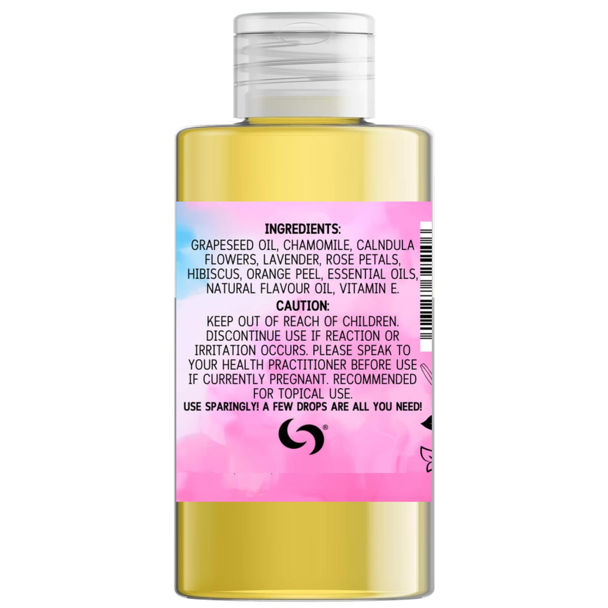 Sacred Remedy Candy Floss Yoni Oil. Potent, Hydrating & Moisturising Lotion. 100% Natural & Vegan. Balances pH, Freshens Scent with Vitamin E (30ml)