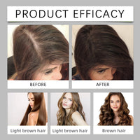 Polar Hair Dye Shampoo,3-In-1 Sham/poo for Color Treated Ha/ir,Instant D/ye Sha/mpoo,H/air Colour Sh/ampoo for Women Grey Ha/ir Coverage,Home Hair Dy/e Pure Plant Extract,Anti Grey Shampoo(Dark Brown)