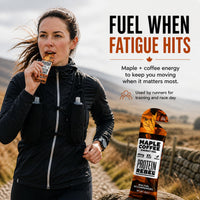 Maple Coffee 100% Natural Caffeine Energy Gels for Running, Cycling & Endurance - Easy to Digest Running Gels - 27g Carbs, 45mg Caffeine, Electrolytes (7 Sachets) by Protein Rebel