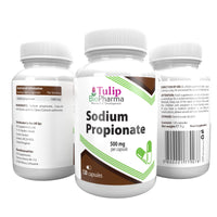 Sodium Propionate (Propionic Acid) 500mg 120 Capsules, 3rd Party Lab Tested, High Strength Supplement, Gluten and GMO Free