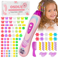 OSDUE Hair Machine Girls, Hair Braiding Accessories, Automatic Hair Braider Machine, Gifts, Hair Decoration for girls (Rose)