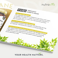 Organic Lions Mane Mushroom 1500mg - 120 High Strength Vegan Capsules (Not Powder) - Lions Mane Supplement with Organic Black Pepper - Made in The UK by Nutravita