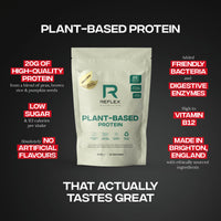 Reflex Nutrition Plant Based Protein - 21g Vegan Protein Powder (Pea Protein, Brown Rice Protein & Pumpkin Seeds) - Digestive Enzymes & Vitamin B12 - Natural Flavours (Vanilla Bean, 20 Servings)