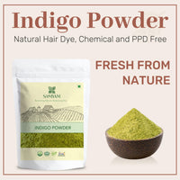 SAMYAM Natural Indigo Powder - 200g Pack | Natural Hair Dye, Chemical and PPD Free
