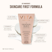VITA LIBERATA, Fabulous Gradual Tanning Lotion 200ml & Dual Sided Self Tanner Mitt, Super Hydrating Hyaluronic Acid, Designed for Face & Body, Buildable Formula, Streak Free, Lasting Finish