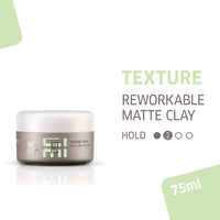 WELLA Wella Professionals EIMI Texture Touch Reworkable Matte Hair Styling Clay with Light, Flexible Hold, Hold Level 2, 75ml