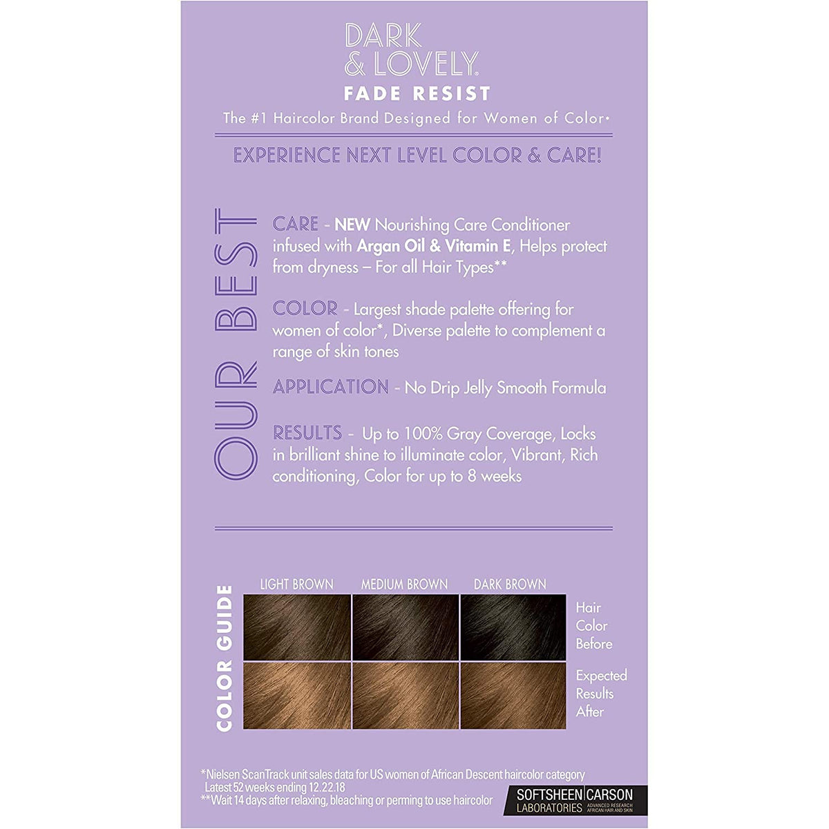 DarkandLovely Dark and Lovely Fade Resist Permanent Hair Colour Hair Dye Up To 100 Percent Gray Coverage Brilliant Shine (Golden Bronze 379)