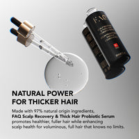 FAQ Scalp Recovery & Thick Hair Probiotic Serum with Red Clover Extract and Centella Asiatica - Repair Treatment - Thickening Serum for Growth