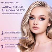 EONFAVE Magnetic Eyelashes Natural Look - Magnetic Lashes No Glue or Eyeliner Needed - Magnetic False Eyelashes with Applicator - Natural Look Reusable Magnetic Eyelashes - Easy to Wear and Remove