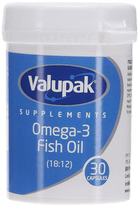 Valupak Omega-3 Fish Oil 1000mg - 30 Capsules