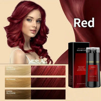 Mubuni Hair Care Instant Dye Shampoo,Polar Hair Dye Shampoo Women 3-In-1 Sha/mpoo for Color Hair,Instant Herbal Coloring Sham/poo,Hair Care Dye S/hampoo,Easy to Use Shampo/os Dy/e,Long Lasting(Red)