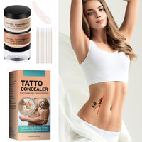 Mubuni 2 Color Tatto Cover Up Makeup,Waterproof Tatto Cover Up Cream,Full Coverage Body Makeup Set,Body Ma/keup Concealer Set,Tat/to Conce/aler Full Coverage,Two Color Sweatproof Cover Up Concea/ler S/et