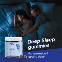 Rite Calm Gummies, Sleep Aid, Melatonin Alternative, Relaxation, Vegan, Natural Adaptogenic Botanicals, L-Theanine, Lemon Balm, Berries Flavour (60 Count,1 Month)