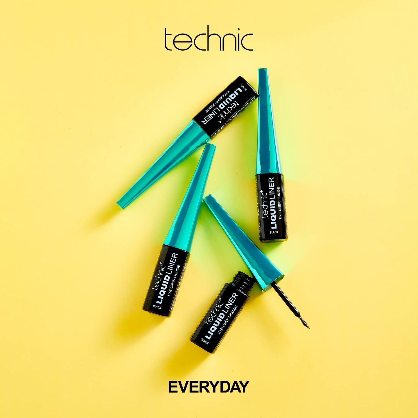 Technic Waterproof Liquid Liner - High Coverage, Water Resistant & Long Lasting Liquid Eyeliner - Quick Drying Formula & Precise Brush For Expert Application