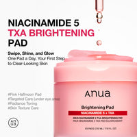 ANUA Anua Niacinamide 5 TXA Toner Pads – Hydrating Facial Care for Even-Looking Skin Tone & Daily Radiance Care (210ml, 60 Pads)